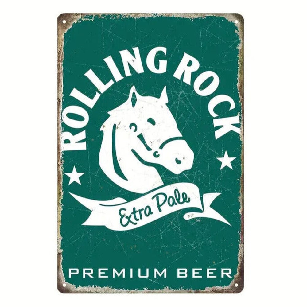 Rolling Rock Extra Pale Premium Beer Vintage Retro Metal Sign 12 x 8 Wall Art Home & Garden:Home Décor:Plaques & Signs Style Your Walls